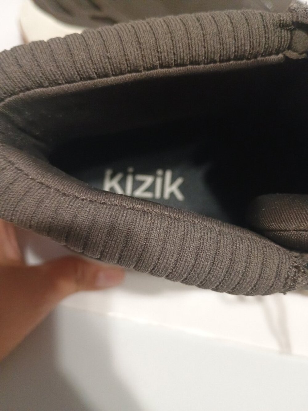Kizik HandsFree Labs Knit High Top Sneakers Women's 9.5 Men's 8 Brown Slip-On - Picture 9 of 11